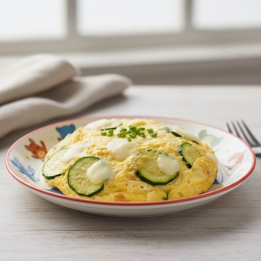 Омлет на Пару с Кабачком и Сыром
