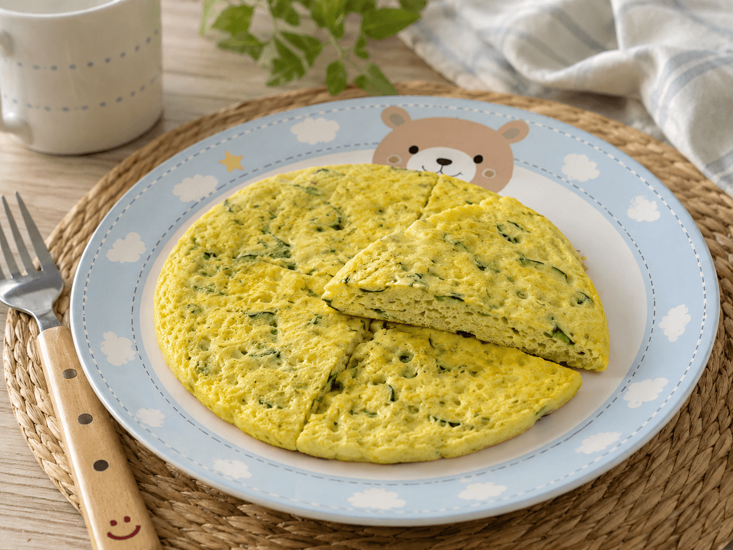 Омлет на Пару с Кабачком и Сыром