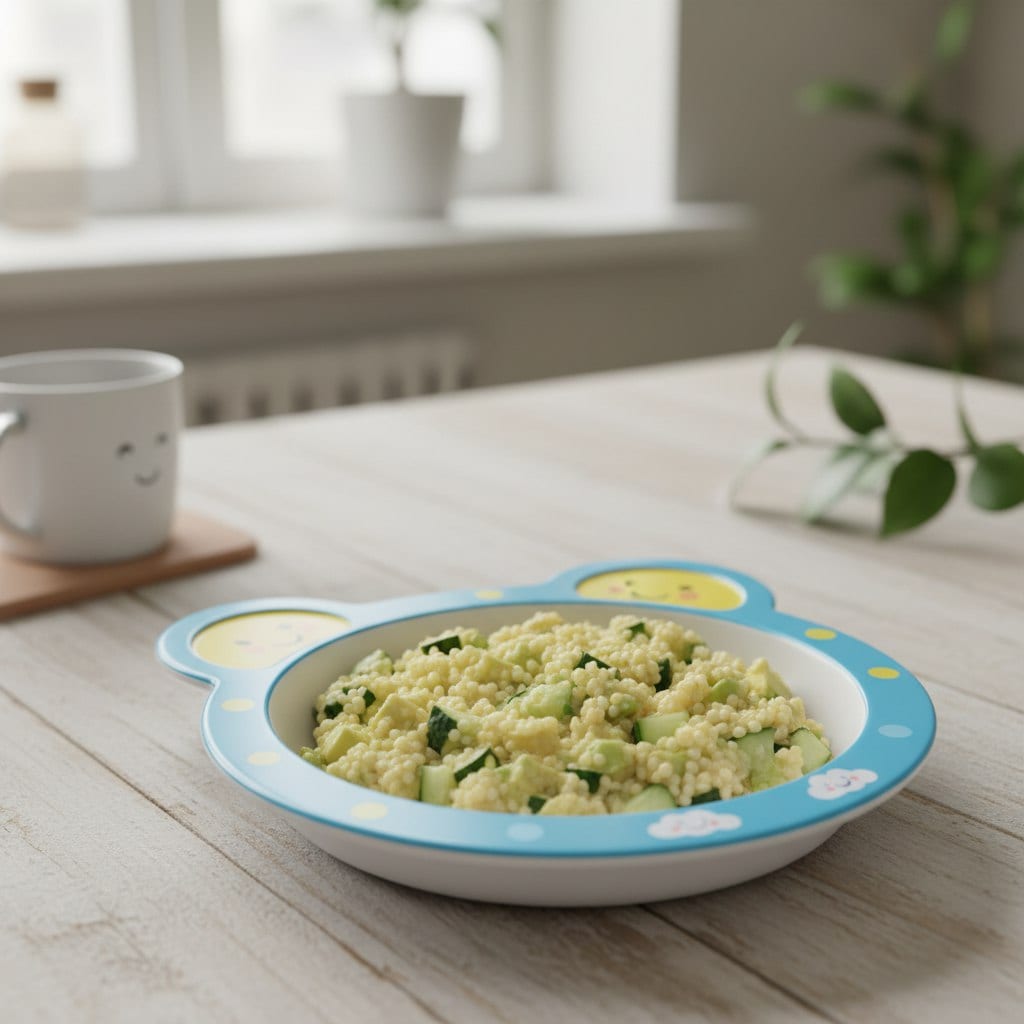 Кускус с Огурцом и Авокадо