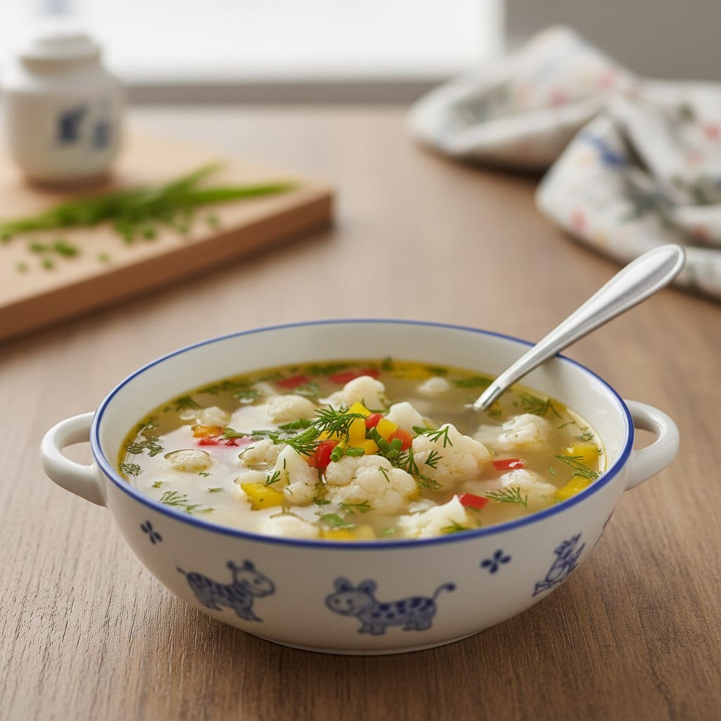 Лёгкий Овощной Бульон с Цветной Капустой